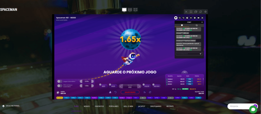 Seção de Crash Games - Stake Casino