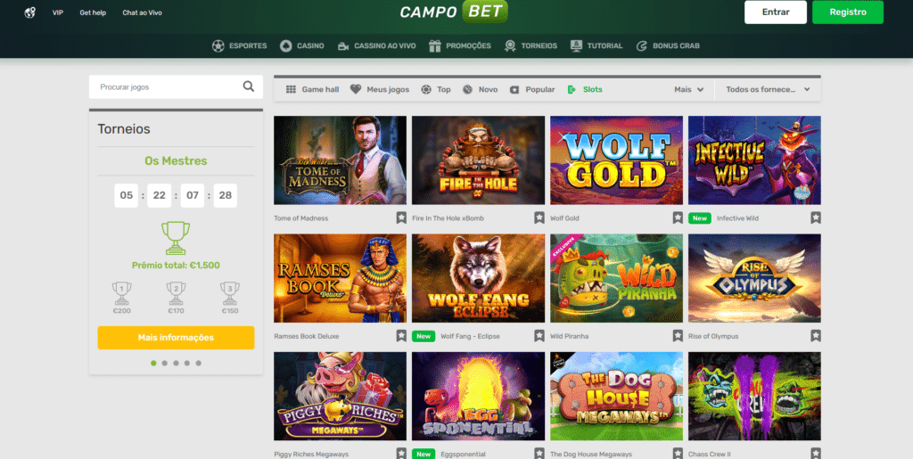 Seção de Jogos de Caça-Níqueis - CampoBet Casino 