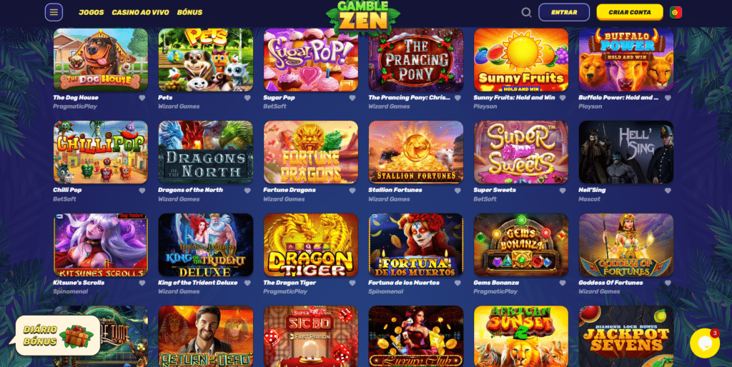 Seção de Jogos de Caça-Níqueis - Gamblezen Casino