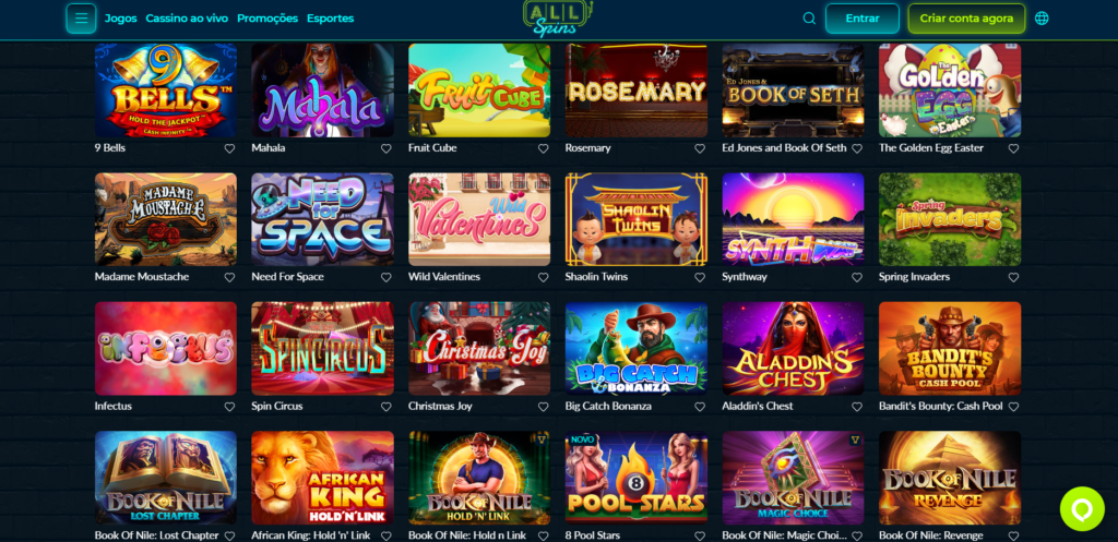 Seção de Jogos de Caça-Níqueis - AllSpins Casino