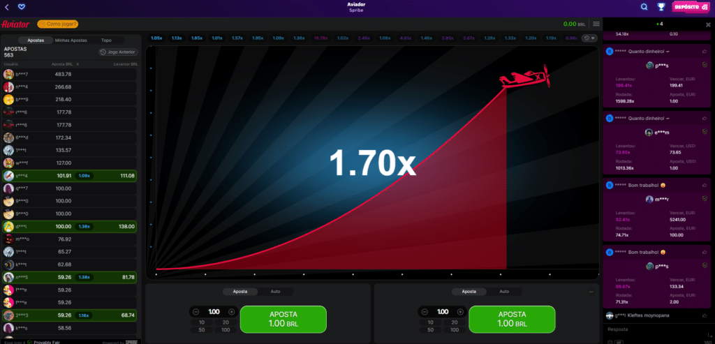 Seção de Jogos Crash - Roby Casino