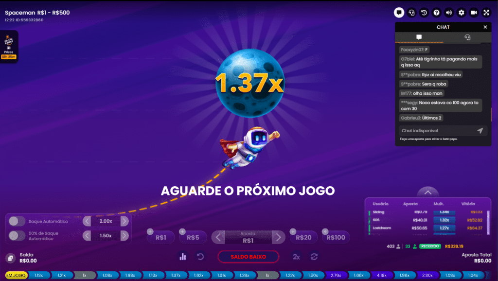 Seção de Jogos Crash - Spinsy Casino