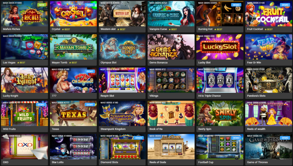 Seção de Jogos de Caça-Níqueis - 1xSlots Casino