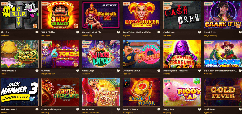 Seção de Jogos de Caça-Níqueis - Smokace Casino