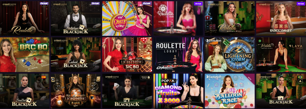 Seção de Jogos de Cassino Ao Vivo - Vbet Casino