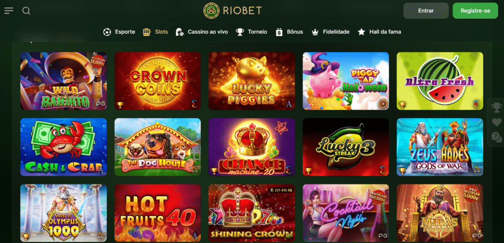 Seção de Jogos de Caça-Níqueis - RioBet Casino