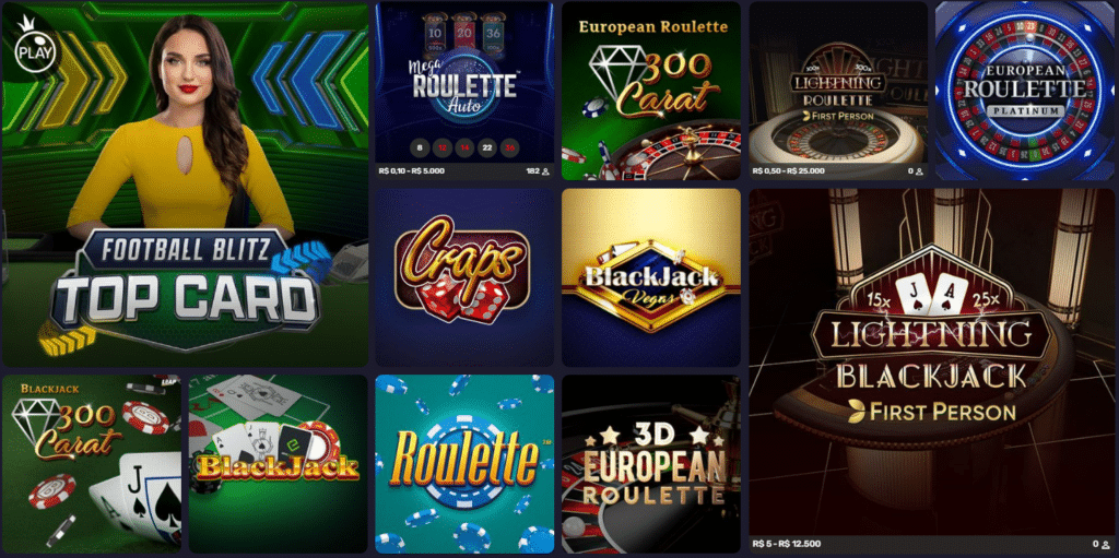 Seção de Jogos de Mesa - Thrillsy Casino