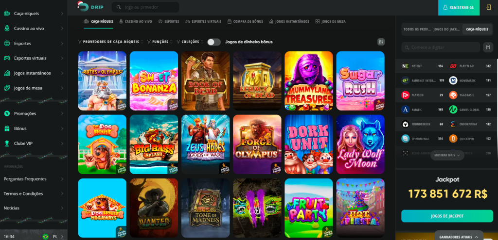 Drip Casino – Seção de Slots