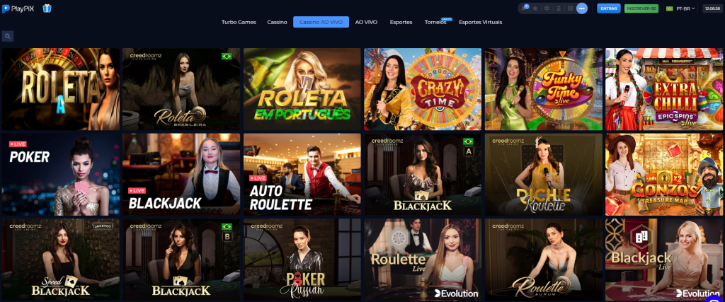 Playpix Casino – Seção de Cassino ao Vivo