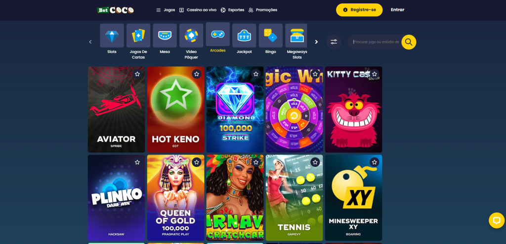 Betcoco Casino – Seção de Jogos Crash