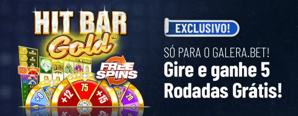 Promoção Galera.bet Casino Hit Bar Gold