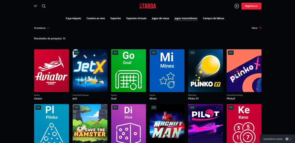 Starda Cassino – Seção de Crash Games