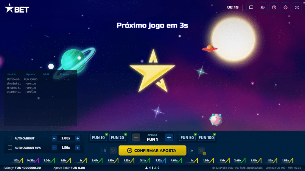 Inicio da rodada no Stelar