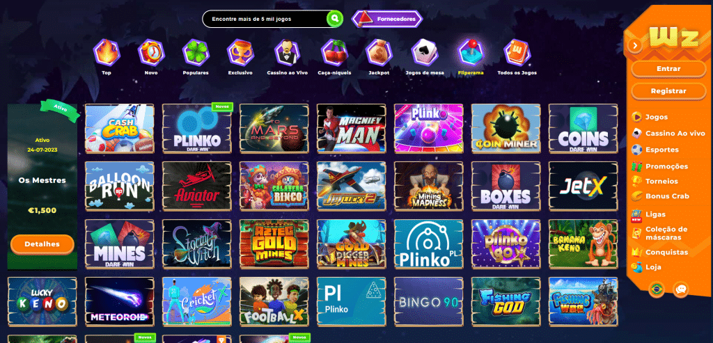 Wazamba Casino – Seção de Jogos Crash